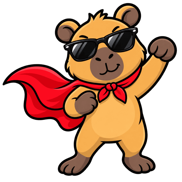 Capibara de ¿Se va a dejar? listo para competir